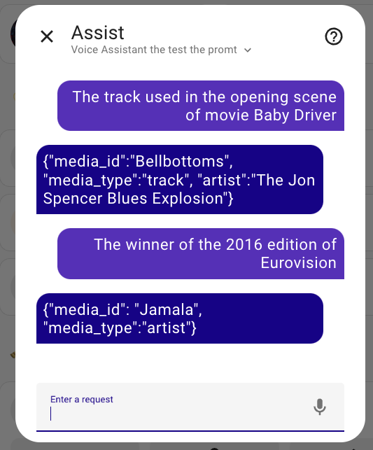 GPT-powered music search engine on a local voice assistant